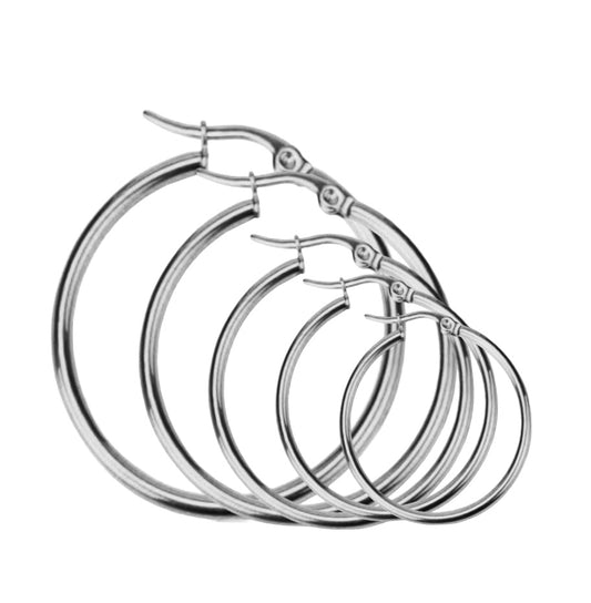 Stålörhängen 70MM / 60MM / 50MM / 40MM / 30MM (Tjocklek: 2MM)