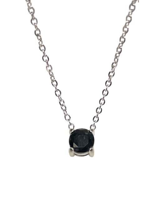 Stålhalsband med CZ 40+5 cm