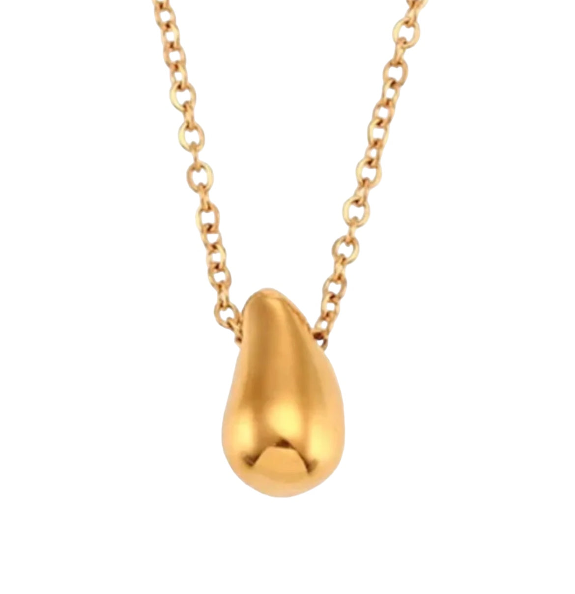 Stålhalsband med 18K förgyllning 40+5 cm