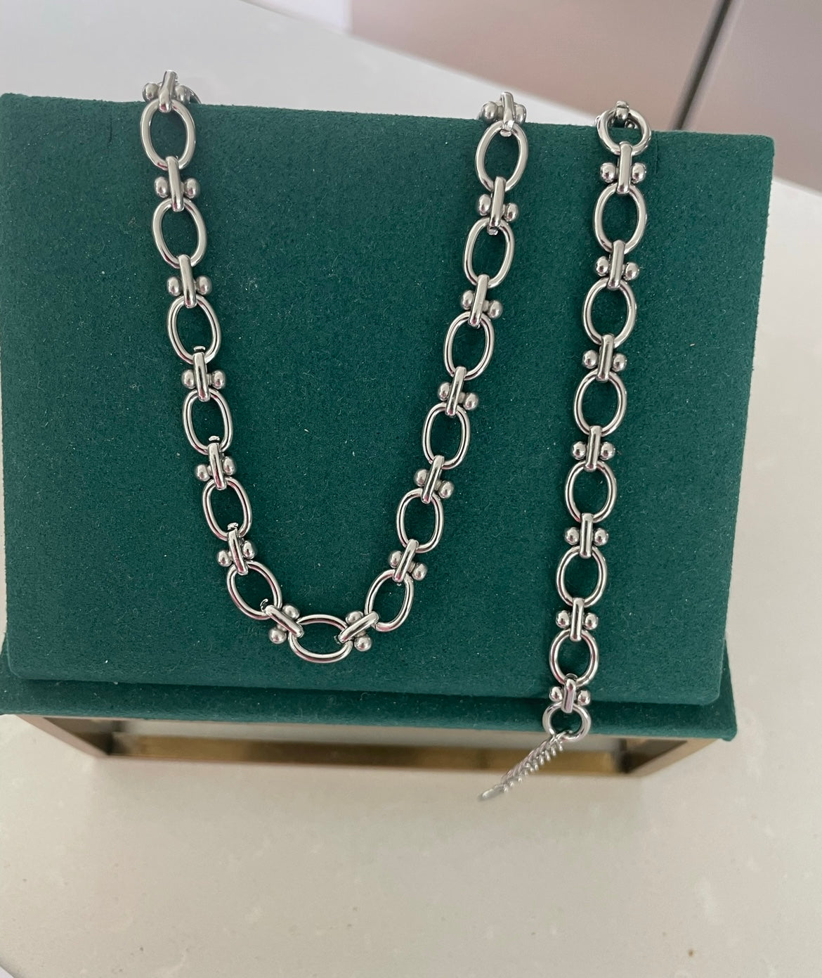 Stålhalsband 40+5 cm