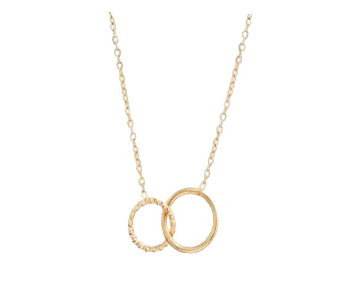 Stålhalsband med 18K förgyllning 42+5 cm