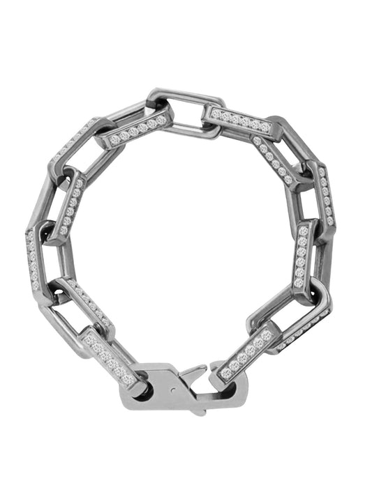 Stålarmband med CZ 19 cm