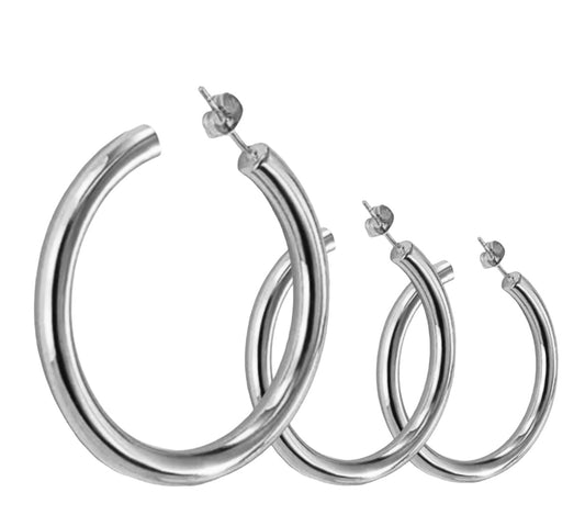 Stålörhängen 40MM / 25MM / 20MM (Tjocklek: 4MM)