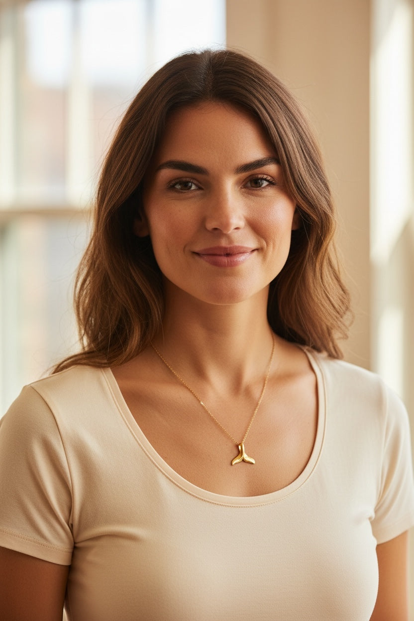 Stålhalsband med 18K förgyllning 41+5 cm