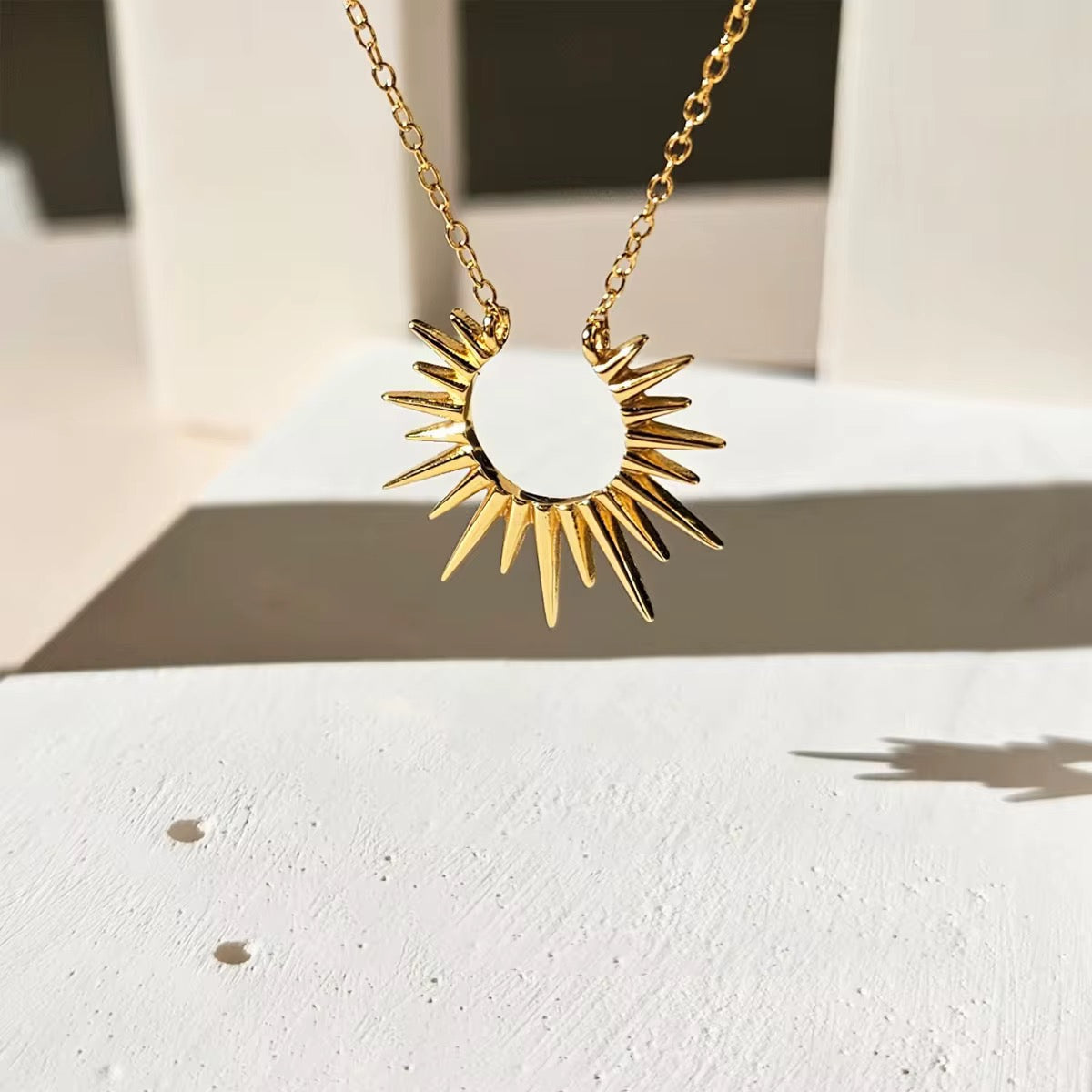 Stålhalsband med 18K förgyllning 45+5 cm