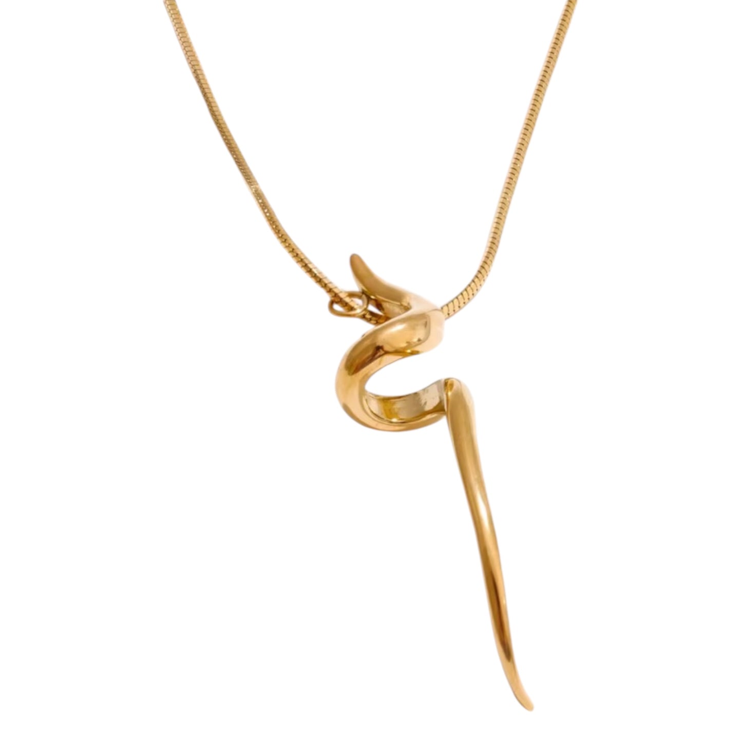 Stålhalsband med 18K förgyllning 42+6 cm