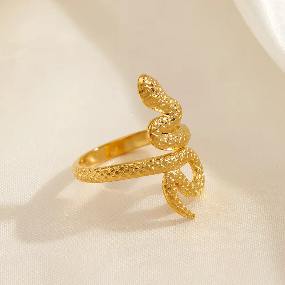 Stålring med 18K förgyllning - Reglerbar