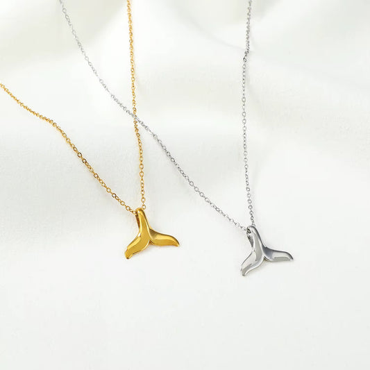 Stålhalsband med 18K förgyllning 41+5 cm