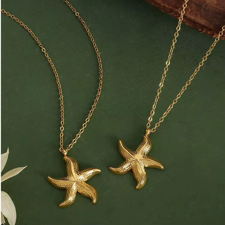 Stålhalsband med 18K förgyllning 40+5 cm