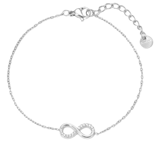 Stålarmband med CZ 16.5+3 cm