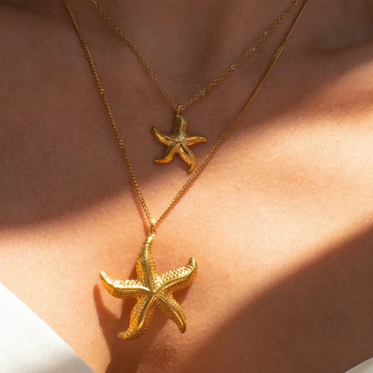 Stålhalsband med 18K förgyllning 40+5 cm