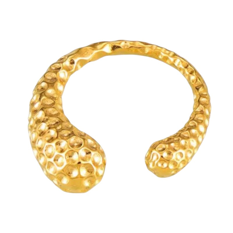 Stålring med 18K förgyllning - Reglerbar