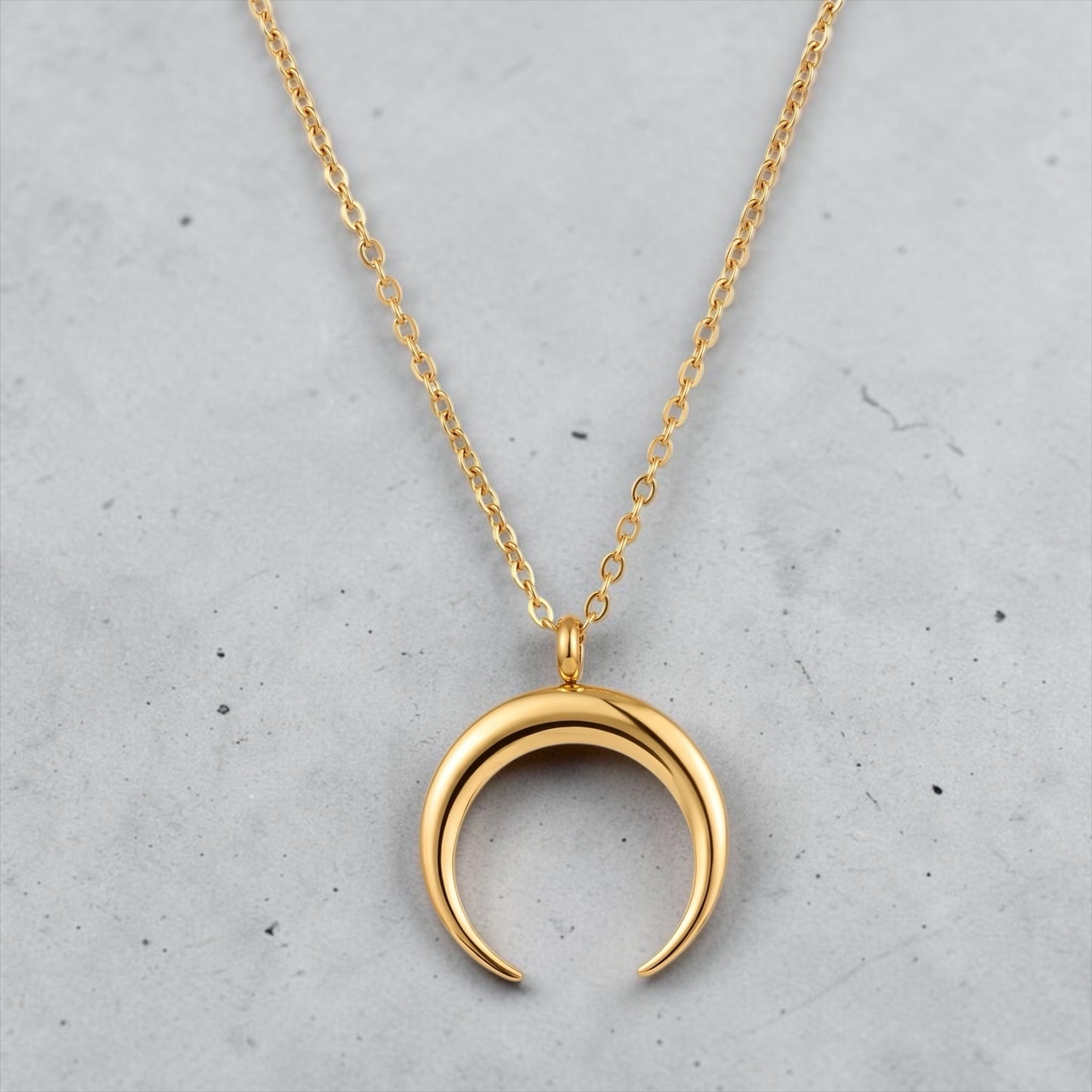 Stålhalsband med 18K förgyllning 40+5 cm