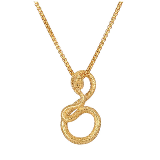 Stålhalsband med 18K förgyllning 60 cm