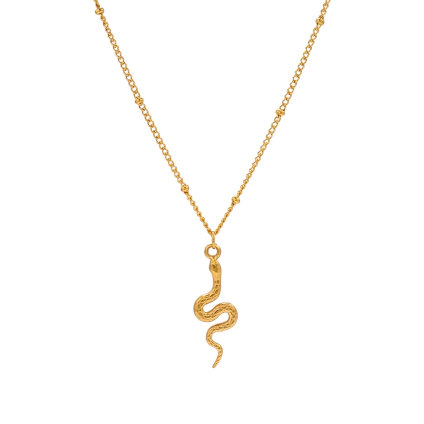 Stålhalsband med 18K förgyllning 41+5 cm