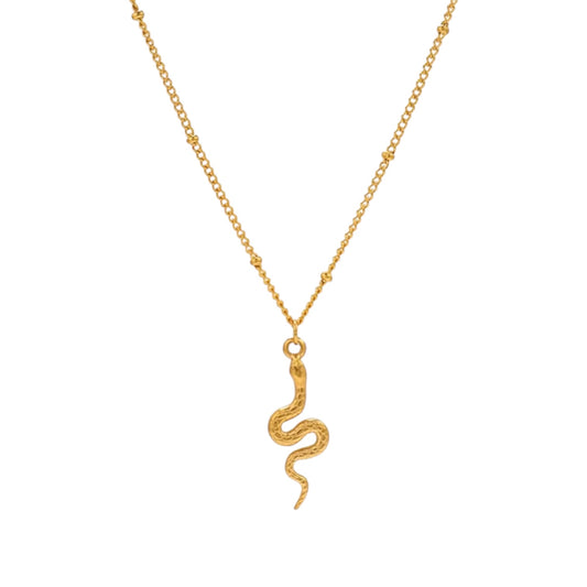 Stålhalsband med 18K förgyllning 41+5 cm