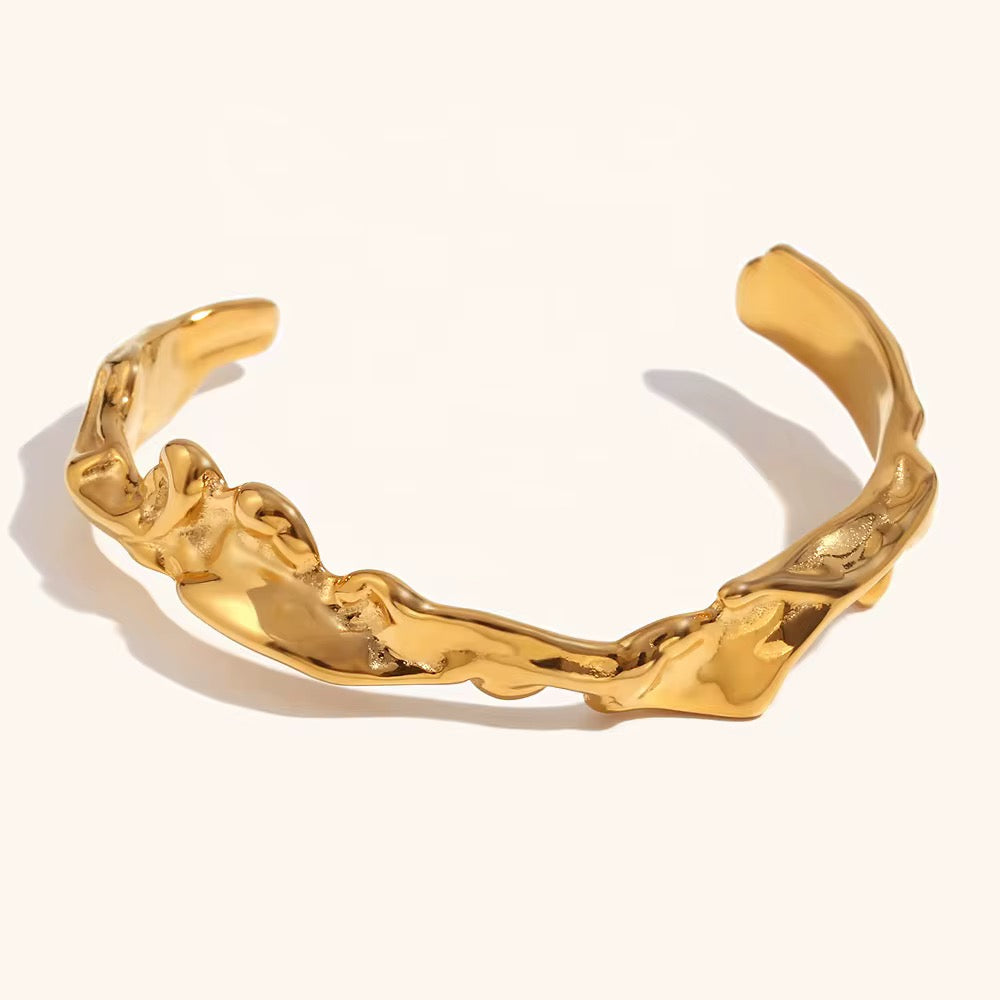 Stålarmband med 18K förgyllning 11MM - Reglerbar