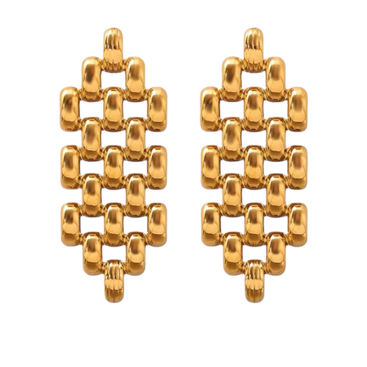 Stålörhängen med 18K förgyllning 47MM / 4,8MM