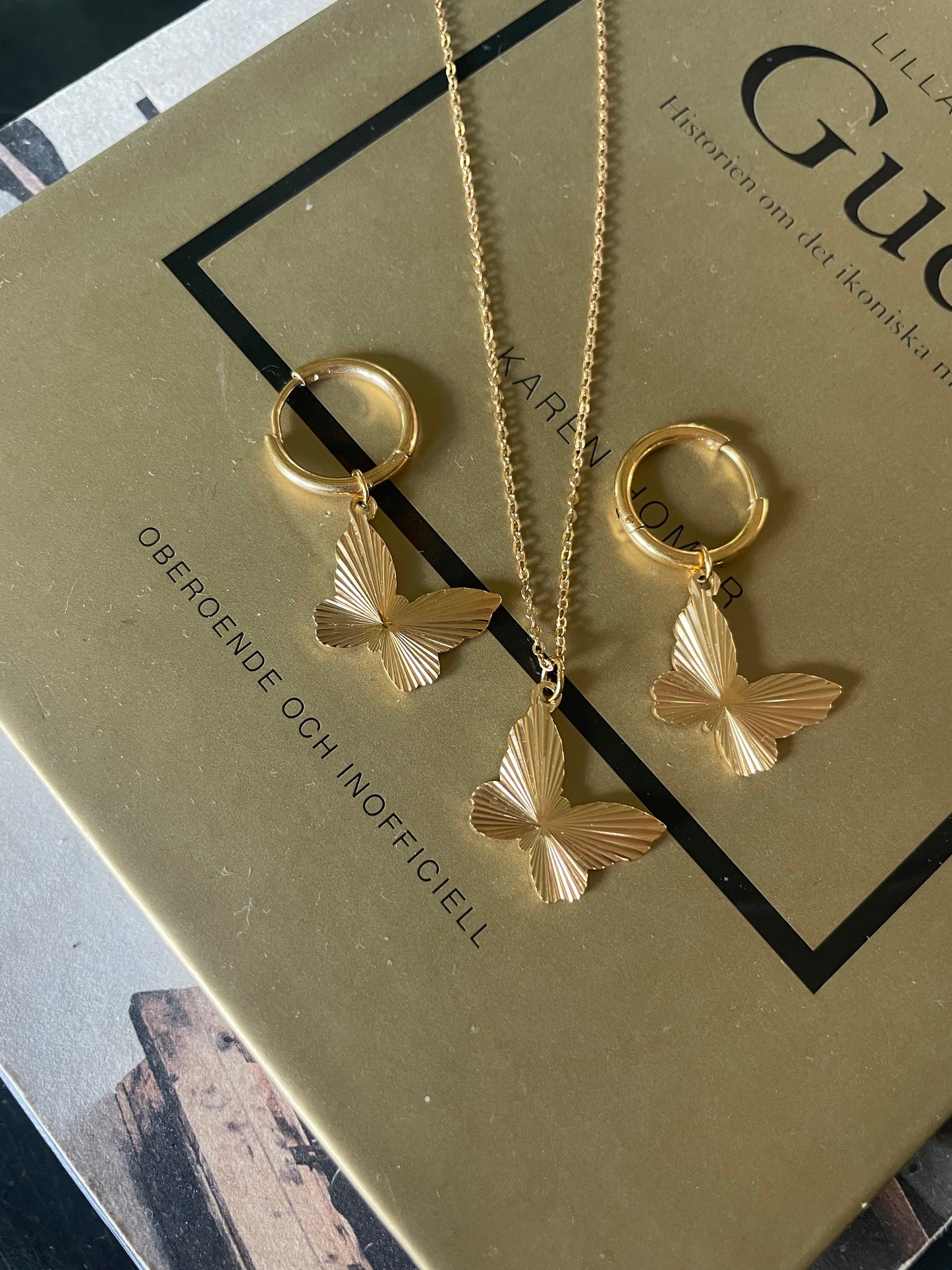 Stålhalsband med 18K förgyllning 40+5 cm