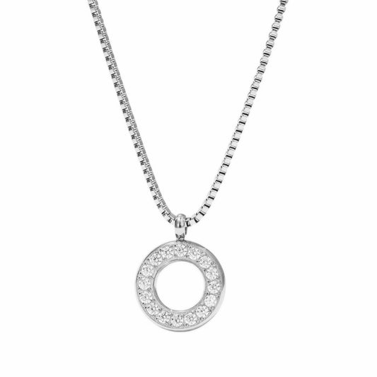 Stålhalsband med CZ 40+5 cm