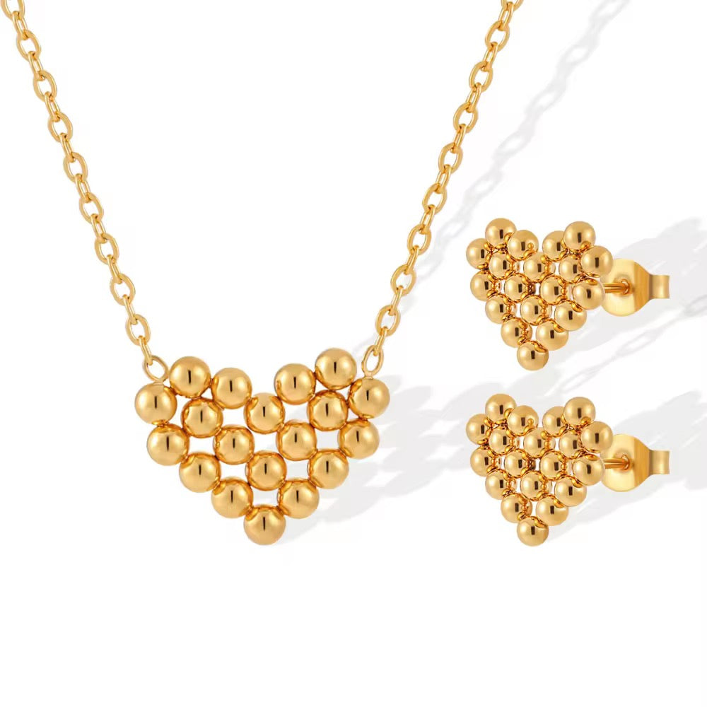 Stålhalsband med 18K förgyllning 40+5 cm