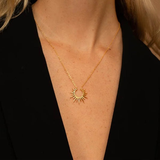 Stålhalsband med 18K förgyllning 45+5 cm