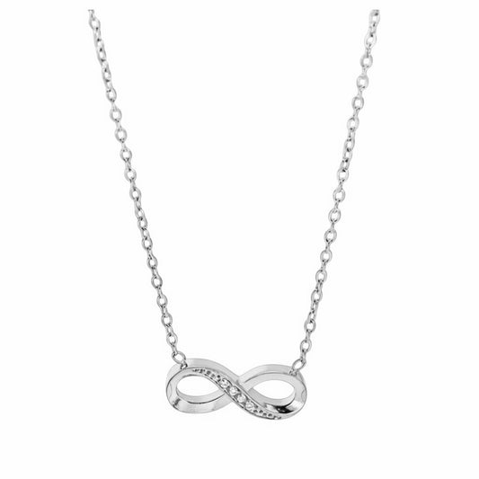 Stålhalsband med CZ 40+5 cm