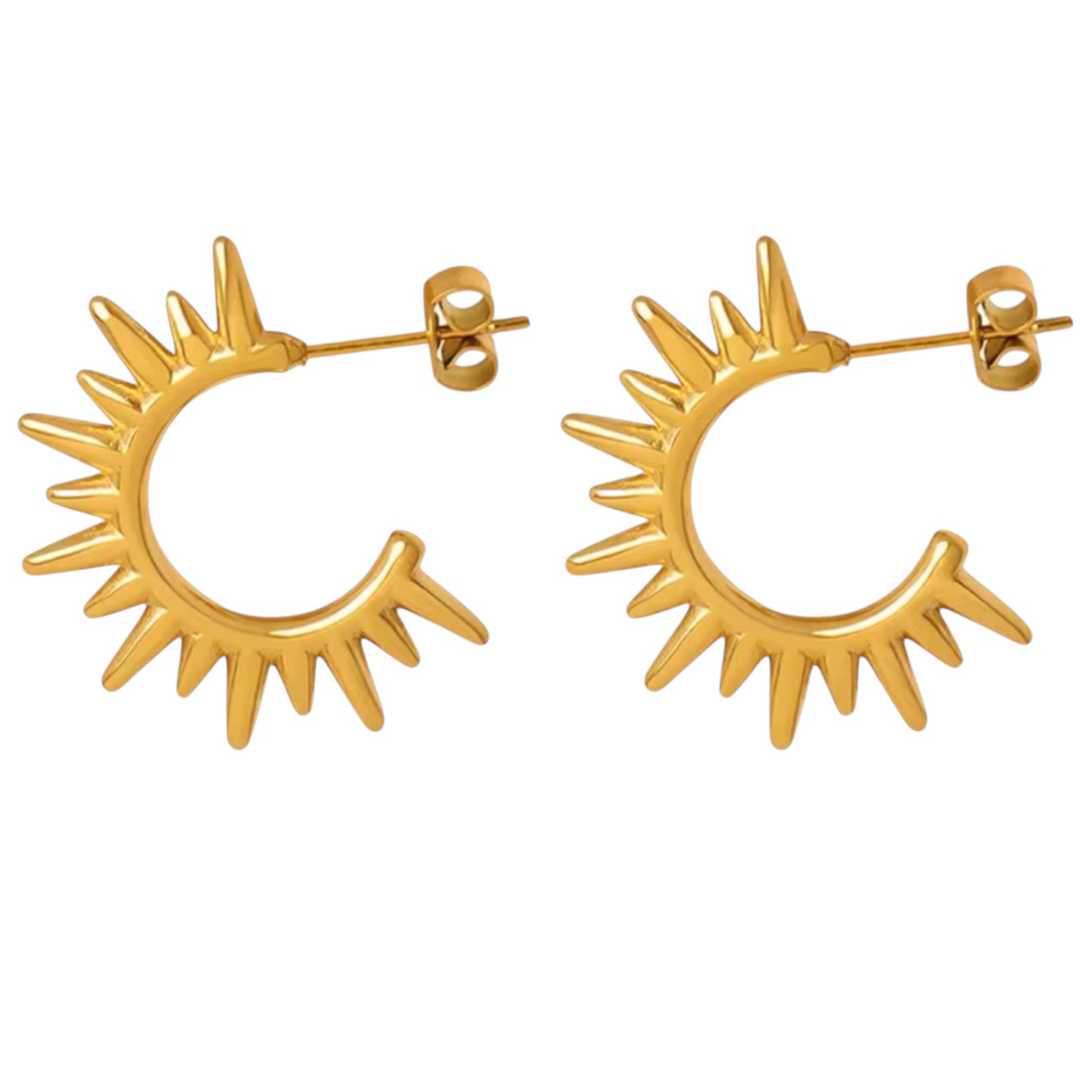 Stålörhängen med 18K förgyllning 23MM / 22MM