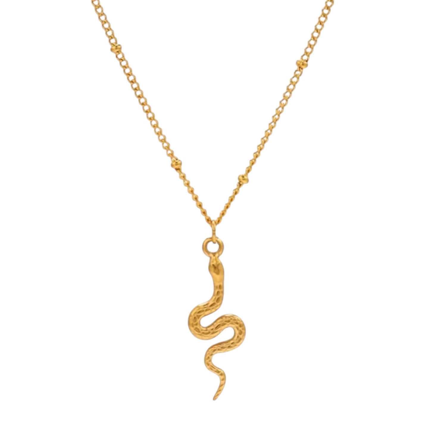 Stålhalsband med 18K förgyllning 41+5 cm