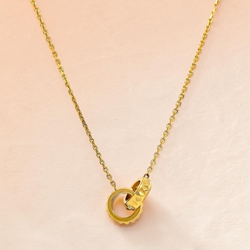 Stålhalsband med 18K förgyllning 40-5 cm