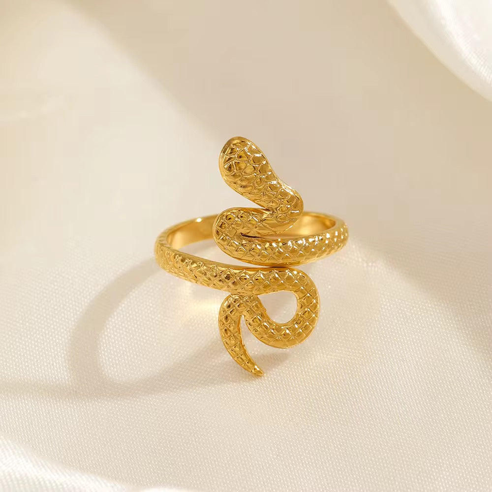 Stålring med 18K förgyllning - Reglerbar