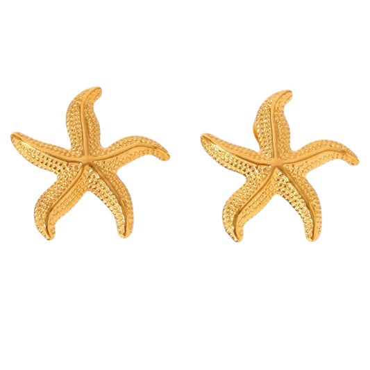 Stålörhängen med 18K förgyllning 30MM / 27MM