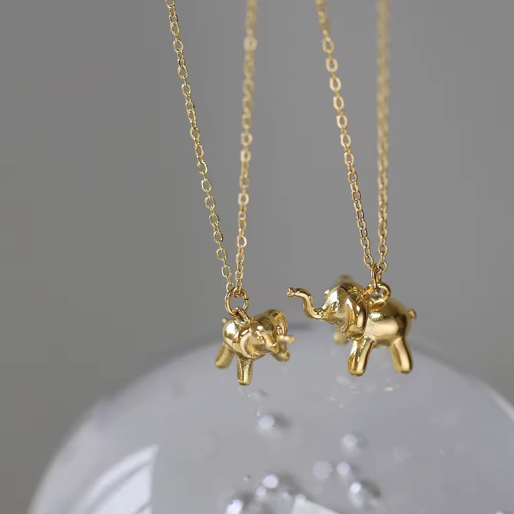 Stålhalsband med 18K förgyllning 40+5 cm