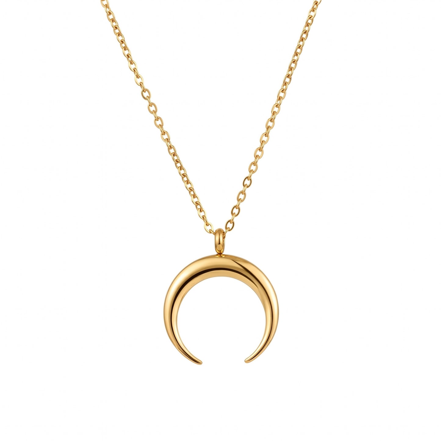 Stålhalsband med 18K förgyllning 40+5 cm