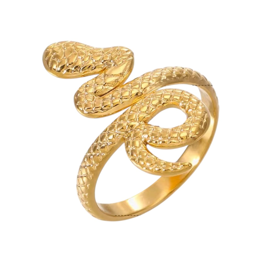 Stålring med 18K förgyllning - Reglerbar