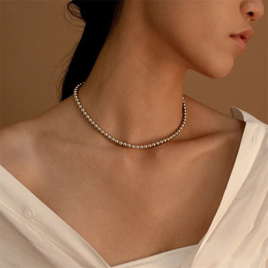 Stålhalsband 36+4 cm