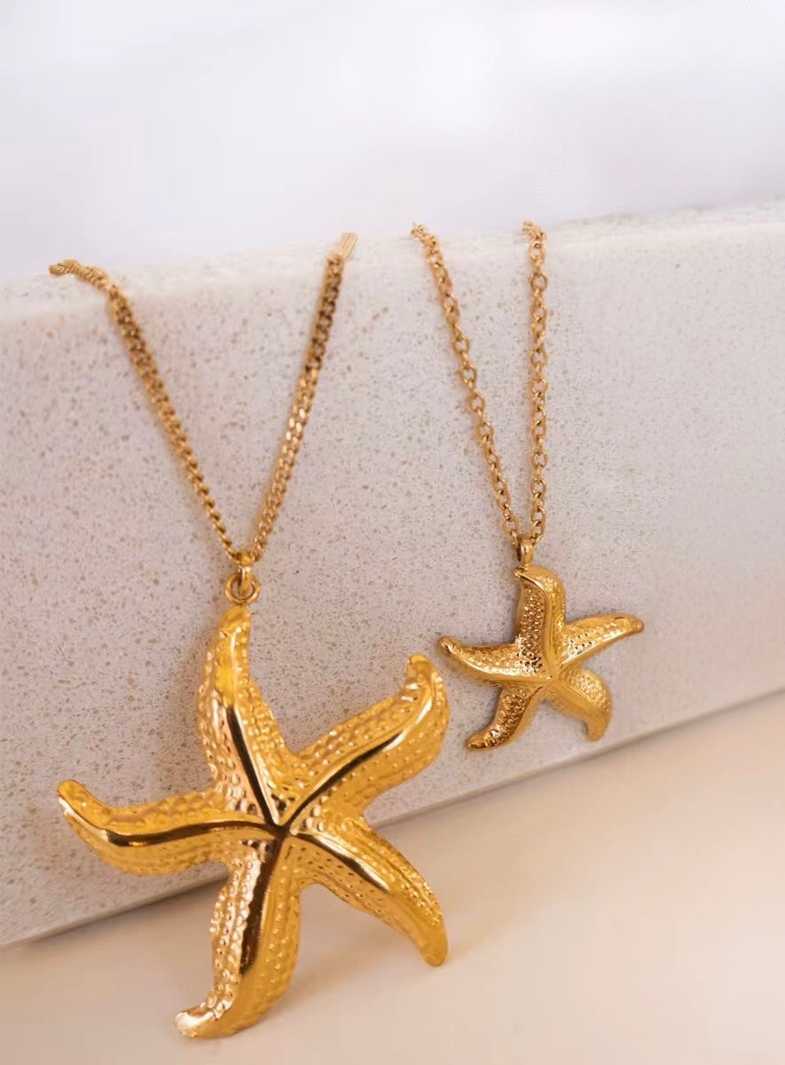 Stålhalsband med 18K förgyllning 40+5 cm
