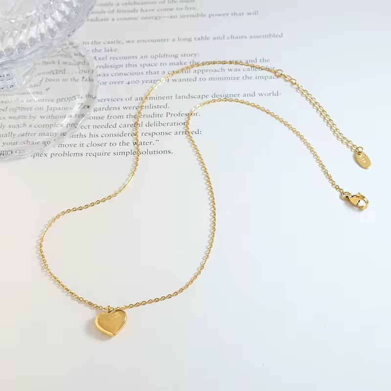Stålhalsband med 18K förgyllning 40+5 cm