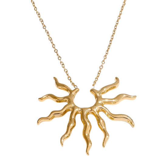 Stålhalsband med 18K förgyllning 40+5 cm