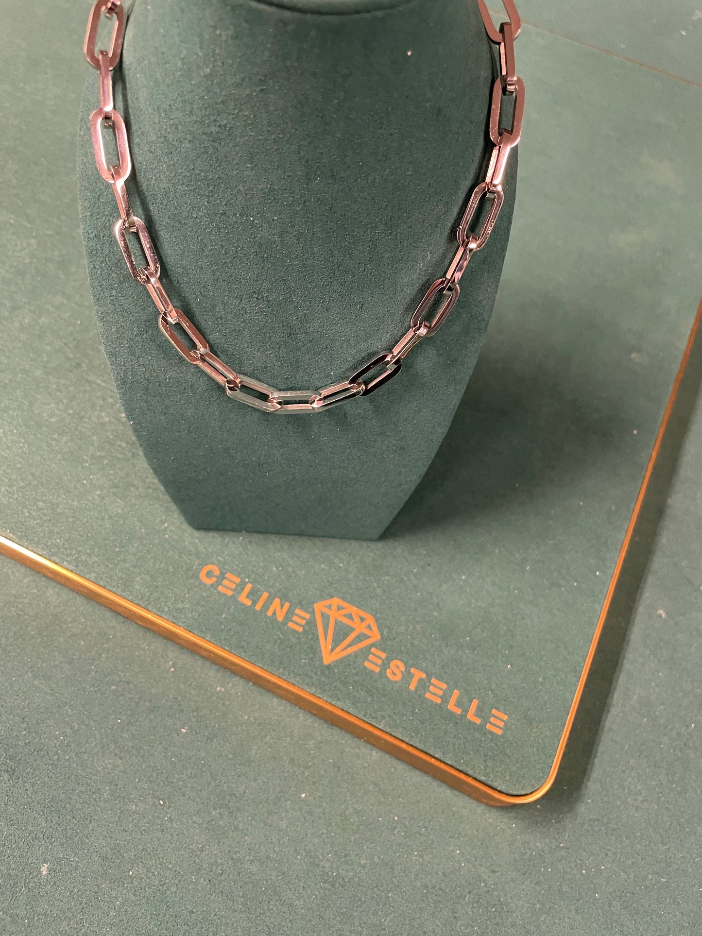 Stålhalsband 40+5 cm